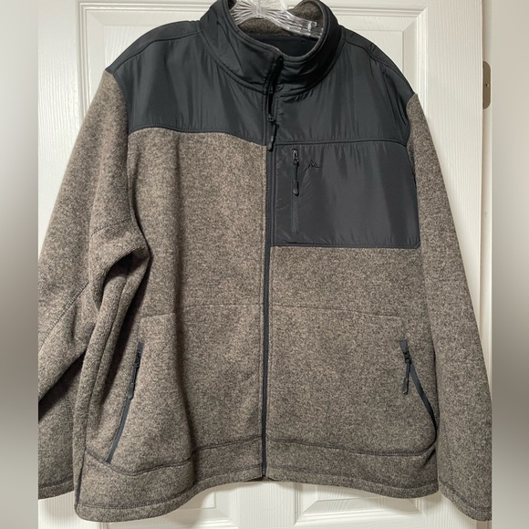 Mountain Club Mens Full Zip Jacket Tan and Gray color Size XXL - Picture 2 of 6